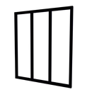 VERRIERE INTERIEURE FIXE ALUMINIUM 3 CARREAUX